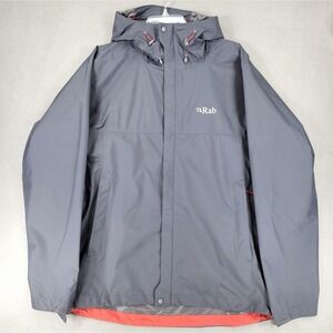 Rab Mens Downpour Eco Waterproof Jacket Mens XL Orion Gray Lightweight Outdoor
